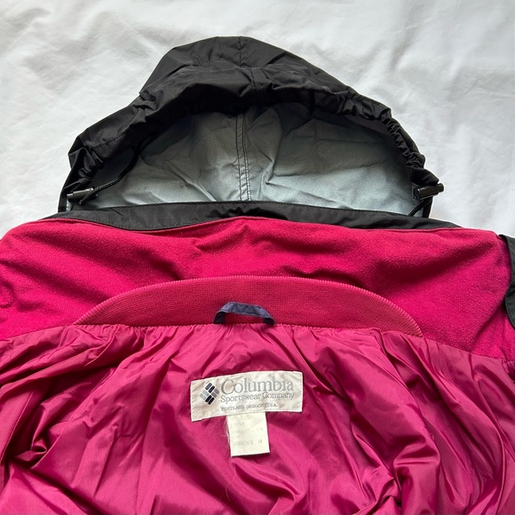 Vintage 90s Columbia Long’s Peak Convertible Fleece Winter Jacket Purple Medium - Picture 12 of 13